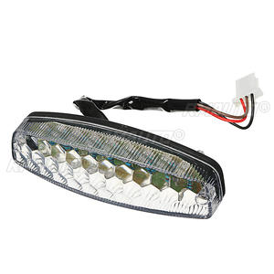 Feu arrière LED pour moto, 18 LED, feu stop, clignotant, rouge, pour moto tout-terrain 50cc-125cc, scooters, ATV, quad - Product Image 4