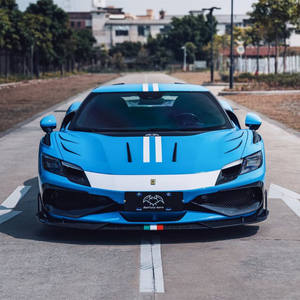 Recién llegado, faldones laterales de parachoques delantero de carbono seco, difusor trasero, Spoier para Ferrari 296GTB <span class=keywords><strong>Ba</strong></span> A Style Bodykit - Product Image 2