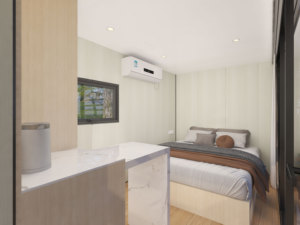 Paredes LED interactivas <span class=keywords><strong>de</strong></span> aula prefabricada <span class=keywords><strong>de</strong></span> próxima generación con sistema <span class=keywords><strong>de</strong></span> monitoreo <span class=keywords><strong>de</strong></span> calidad del aire Forma aerodinámica modelada por computadora - Product Image 3