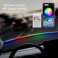 Lumière ambiante holographique en acrylique sans fil contrôlée par application, lampe décorative pour pare-brise de voiture, éclairage ambiant pour voiture