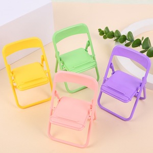 Folding Chair Phone Stand Mini Desktop <b>Holder</b> Portable Foldable Creative Macaron Color For Mobile Phone - Product Image 2