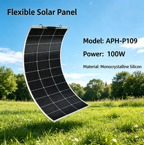 แผงโซลาร์เซลล์แบบยืดหยุ่น 100W 12V ชนิดโมโนคริสตัลไลน์ ประสิทธิภาพการแปลงพลังงาน 22% พร้อมเซลล์แสงอาทิตย์ขนาด 182x182 มม. ทำจากไฟเบอร์กลาส น้ำหนักเบา สำหรับรุ่น APH-P109 - Product Image 3