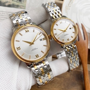 Reloj Mecánico Automático para Pareja, Correa de Acero Inoxidable, Esfera con Números Romanos, Visualización de Fecha, Resistente al Agua, Estilo Ejecutivo, Marca Omegaes - Product Image 6