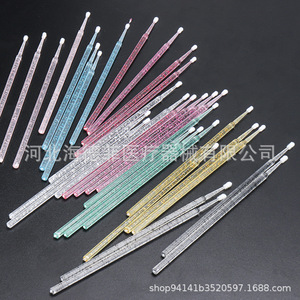 Coton-tiges pour extensions de cils, outils à manche en cristal pour l'application de maquillage et les soins des cils - Product Image 2