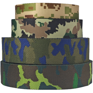 Tùy chỉnh 38mm thăng hoa mạnh mẽ in ngụy trang <span class=keywords><strong>Polyester</strong></span> <span class=keywords><strong>Webbing</strong></span> cho đào tạo du lịch quần áo - Product Image 2