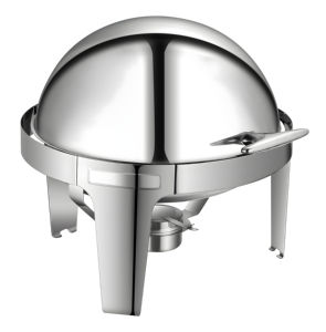 Plato redondo de frotamiento de acero inoxidable con capacidad de 6L Color plateado/dorado para catering, hotel, restaurante, <span class=keywords><strong>Buffet</strong></span> comercial - Product Image 4