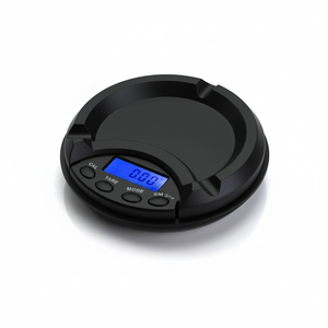 Báscula digital para cenador con capacidad de 1 kg, redonda, portátil, con pantalla LCD, báscula electrónica para joyería, hierbas y accesorios para fumar. - Product Image 1