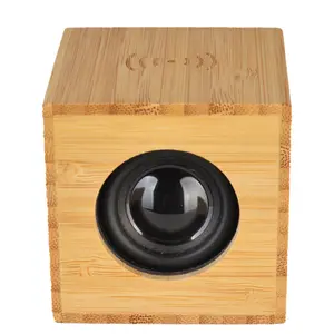 Speaker Kayu Mini suara kuat terbaik, untuk ponsel, kotak musik nirkabel, Speaker bambu kecil, Speaker pengisian daya ponsel gigi biru