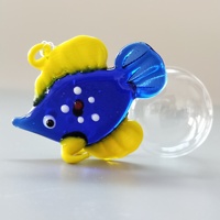 DIY Coloré Cristal Petit Animal Statue Figurines Accessoires Faits À La Main Décoration Verre Décoration Océan Bulle Poisson