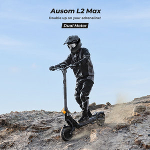Ausom L2 Max Dual Motor Scooter Eléctrico Ausome Scooters Ausome E Scooter Dual Motor 1000W * 2 Largo Alcance 90 Km 20.8Ah 48V UE EE. UU. - Product Image 3