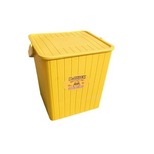 Yellow Duck Storage <b>Bin</b> Rectangle Yellow Plastic With Lid Daily Necessities Organizer - Product Image 5