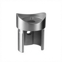 Support d'extrémité de balustrade en verre en acier inoxydable avec selle pour tube à fente unique 24x24mm, accessoire pour balcon et escalier