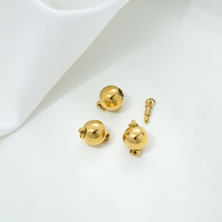 Nouveau 18K Or Titane Acier Plaqué Ronde Ovale Lingot Perle Plug Boucle Connecteurs DIY Bracelet Collier Chaîne avec Sac Emballage