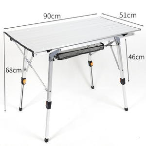 <span class=keywords><strong>Mesa</strong></span> de Camping Plegable Ligera de Aluminio con Patas Ajustables, <span class=keywords><strong>Mesa</strong></span> de Picnic Portátil para Exteriores, Playa, Barbacoa, Jardín, Senderismo - Product Image 2