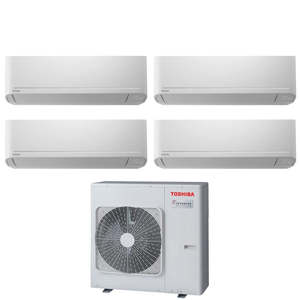 Climatizador acondicionado Toshiba Quadri Split Inverter serie SEIYA 7 + 10 + 13 + 16 (7 + 9 + 12 + 15) Opción de Wi-Fi DE LA R-32 DE LA RAS-4M27U2AVG-E - Product Image 1
