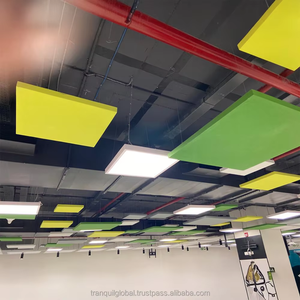 Gạch Trần sợi thủy tinh âm thanh với nhiều màu có sẵn trần giả treo tấm âm thanh cho trần trang trí - Product Image 6