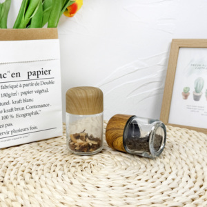 Custom <b>Green</b> Round Smell Proof CR Glass Jar 60ml-120ml for Dry Herb Storage - Product Image 6