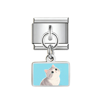 Bracelet tendance DIY avec pendentif motif chat mignon en acier inoxydable 2026 pour hommes et femmes
