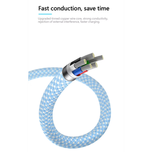 Câble de données rapide Pd20w Câbles de données de type C Câble tressé <span class=keywords><strong>Macaron</strong></span> Prix d'usine Plusieurs couleurs disponibles Transmission de données - Product Image 6