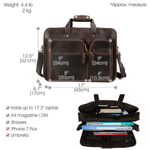 TIDING vente chaude grande capacité Vintage marron clair rétro Crazy Horse <span class=keywords><strong>cuir</strong></span> sac de messager hommes mallette pour ordinateur portable sac - Product Image 3