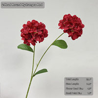 Bunga Hydrangea Buatan HGA, Tangkai Bunga Sutra Realistis untuk Dekorasi Latar Belakang Resepsi Pernikahan, Makan Malam, dan Pesta