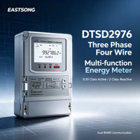 DTSD2976 Meter Energi Multifungsi Tiga Fasa Empat Kawat Akurasi 0.5S Aktif Reaktif Dual RS485 Modbus Tarif Waktu-Penggunaan CT