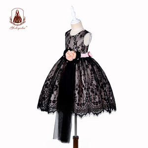 Del partito di estate della ragazza boutique di abbigliamento vestiti netti ragazza di disegno <span class=keywords><strong>nero</strong></span> del <span class=keywords><strong>vestito</strong></span> dalla principessa - Product Image 3