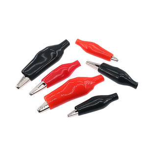 Plastic Boot Rated Electrode crocodile alligator <b>Clip</b> Metal Brass test Leads Set Probe alligator <b>Clips</b> - Product Image 5