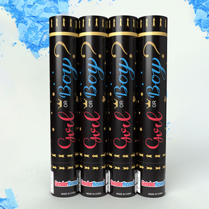 100% di vendita calda biodegradabile cannoncino con coriandoli in polvere rivelatore di genere fumo Party Popper carta coriandoli tiratore - Product Image 4