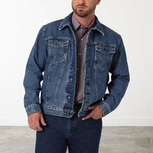 Veste en jean confortable pour homme – Veste en jean bleu classique pour homme avec tissu en coton de qualité supérieure, coupe décontractée et style intemporel - Product Image 1