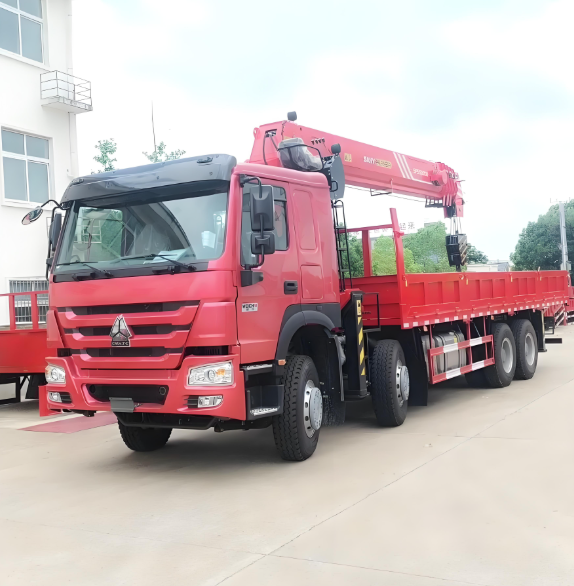 Sinotruk Howo 266-371 Horsepower Truck Mounted Crane, Truck Mounted Cargo Carrier