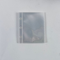 Classeur de cartes A8 3 trous en PVC transparent à double clip, motif étoile, mini album pour cartes à collectionner, collection d'autocollants, en stock, vente en gros