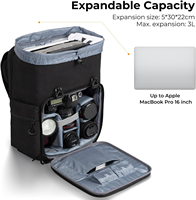 Kamera rucksack, Hartschalen-Kamera tasche mit 15,6-Zoll-Laptopfach und Stativ ständer und Fotografie-Rucksack mit großer Kapazität