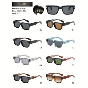 Gafas de Sol Cuadradas con Logotipo Personalizado, Estilo Vintage 2025, para Hombre y Mujer, Tamaño Grande, Color Azul, Protección UV400, Patillas de CP, Montura Grande - Product Image 6