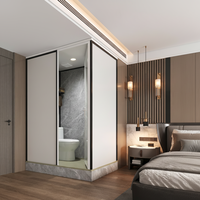 Salle de bain préfabriquée écologique pour le camping, design personnalisable - Cabine de douche sur mesure fiable