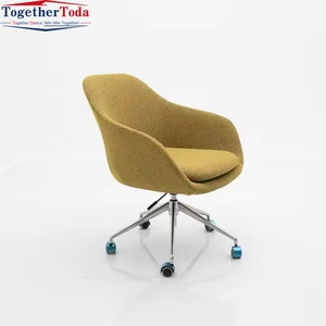 Chaise de loisirs minimaliste pour bureau, réception, hôtel, salon, zones de réunion, mobilier de salon, chaise de visiteur pivotante et réglable en hauteur - Product Image 4