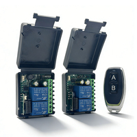Receptor de relé de 2 canales, universal, para señal de motor de luz de puerta de garaje, para 12 V, 24 V y 250 V CC.
