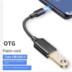 Cable Adaptador USB3.0 Tipo C OTG, Convertidor USB C Macho <span class=keywords><strong>a</strong></span> USB 3.0 Hembra para Teléfono, Laptop, Tablet, MacBook, Transferencia de Datos y Lectura - Product Image 1