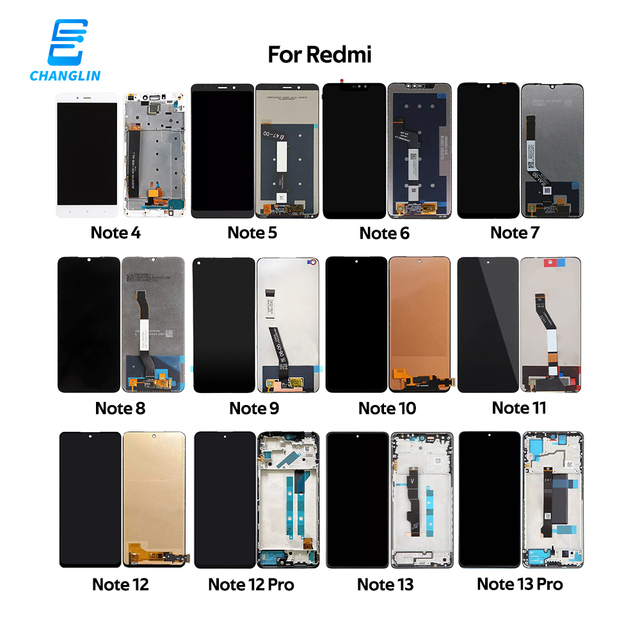 Original Incell TFT Material Mobile Phone LCD Screen for Redmi Note 13 Pro 13 12 Pro 12 11 10 9 Display Pintana