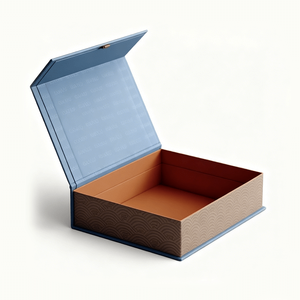 Biodegradable Handmade Flip Box Packaging with Magnetic Closure Eco-Friendly Recycled Materials Custom <b>Paper</b> Boxes for Gift - Product Image 3