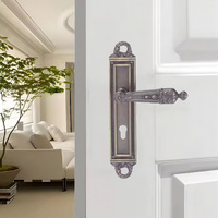 Poignée de chambre à coucher européenne de luxe moderne en argent conception de petit ange serrure de porte de chambre silencieuse magnétique matériau en zinc