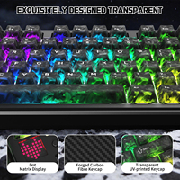 Teclado Mecánico Inalámbrico ATTACK SHARK X87 ULTRA 10000mAh RGB con Resorte de Hoja y Junta, 87 Teclas TKL para Gamers de PC