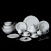 Ensemble d'assiettes blanches PITO, vaisselle de restaurant, assiettes blanches en gros, assiettes en porcelaine blanche, assiettes blanches