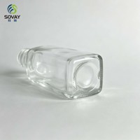 Bouteille en verre carrée et fine de 100 ml pour condiments, avec col fileté, idéale pour l'huile d'olive, l'huile végétale, approvisionnement en gros pour les revendeurs