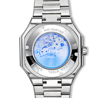 Montre-bracelet I&W CARNIVAL Gentleman, montre mécanique de luxe, mode, boîtier carré en acier inoxydable, cristal de saphir synthétique