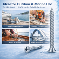 Custom Marine Grade 316 Stainless Steel Screws for Boat and Outdoor Use A4 Marine Fasteners OEM 316 Stainless Steel Screws