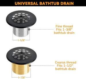 <span class=keywords><strong>Kit</strong></span> de vidange de <span class=keywords><strong>baignoire</strong></span> à levier <span class=keywords><strong>noir</strong></span> mat pour remplacement de vidange de <span class=keywords><strong>baignoire</strong></span> de 1-1/2 "et 1-3/8" avec plaque frontale de débordement à levier de voyage - Product Image 2