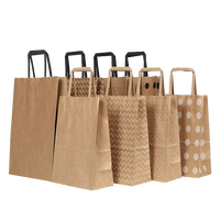 Máquina de fabricación de bolsas de papel con mango plano de fondo cuadrado de control digital PLC de programación de computadora de
