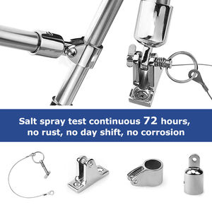 STARRYHEART-Toldo impermeable de acero inoxidable con 4 arcos para barco - Product Image 5