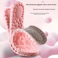Semelles 4D en PU à haute élasticité pour femmes, absorbant les chocs et la douleur, pour un confort sportif.